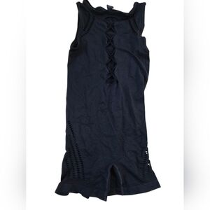 Urban Outfitters Black Monica Cutout Unitard Romper Lattice Detail Size L